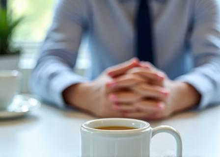 Persona trabajando concentrada pero tranquila